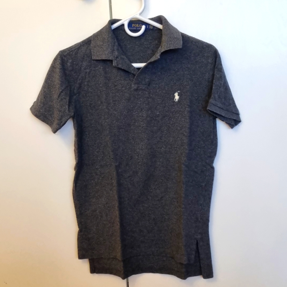 Grey/charcoal collared polo